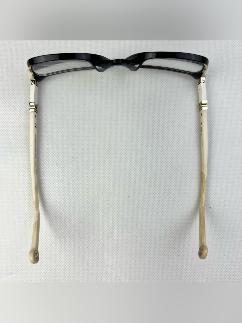 Carolina Herrera VHE896K COL.700Y NOS Black white Eyeglasses Frame 54-16-140 - Picture 6 of 9